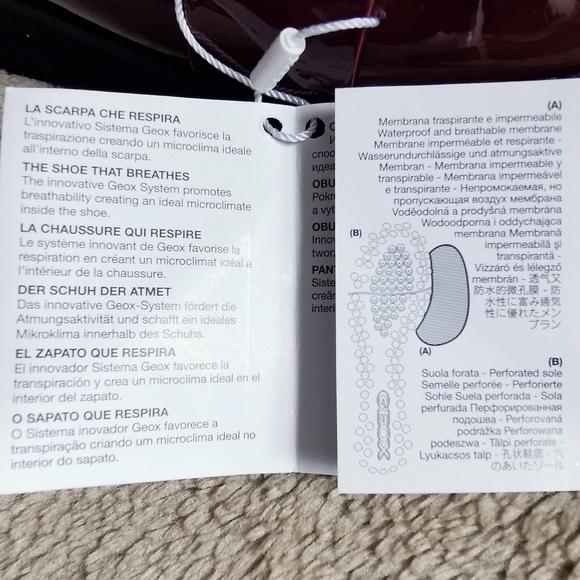 Geox Respira Patent Leather Oxblood Loafers Fringe Studs - Picture 11 of 12